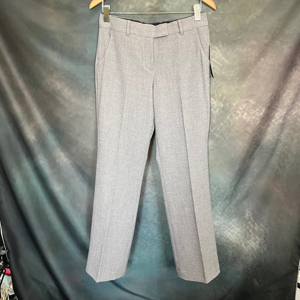 Anne Klein Suit Pants Women's Gray Straight Leg Trousers Size 4
